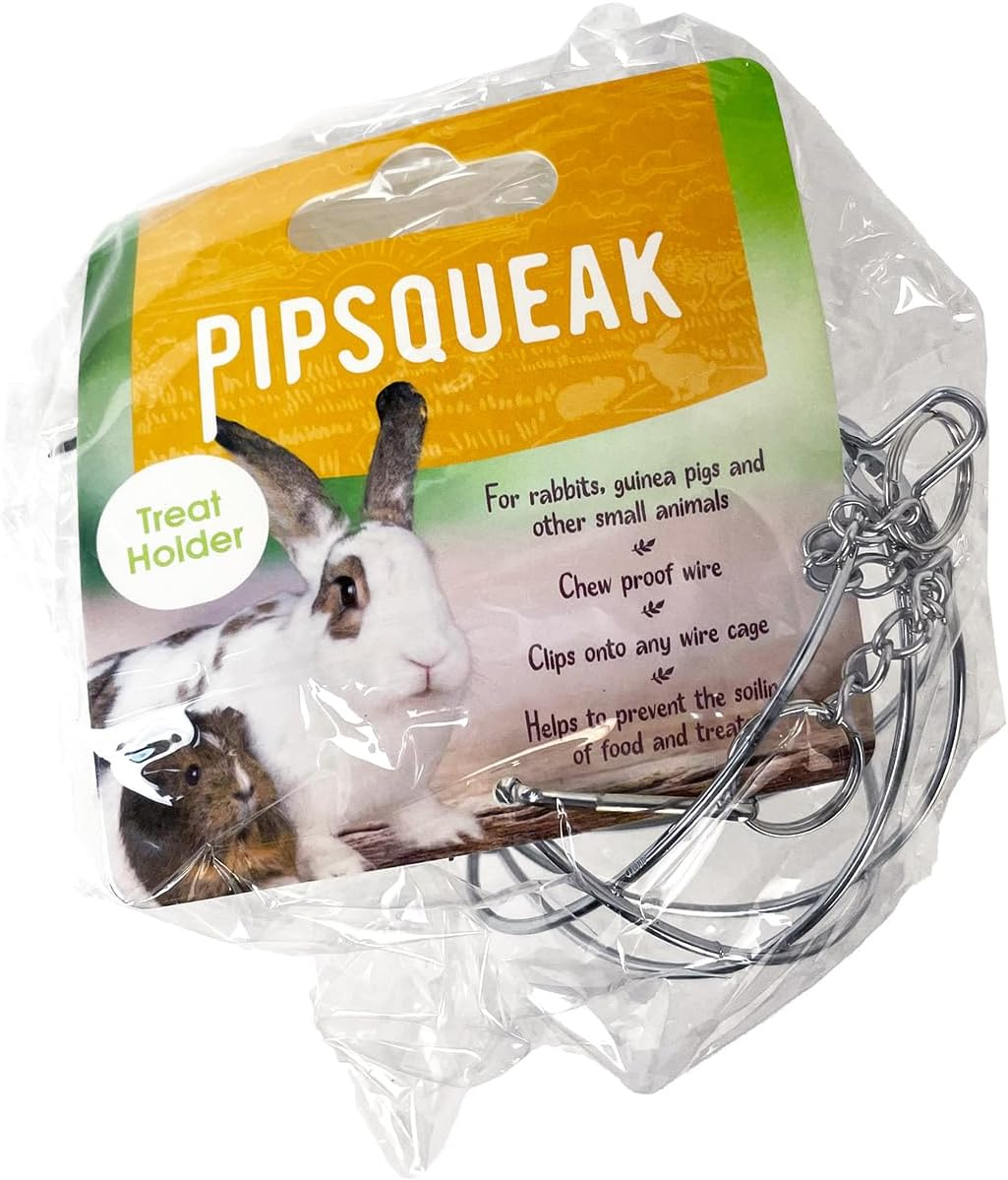 Pip Squeak Wire Veggie Basket &ndash; 8 &times; 8 &times; 20 Cm | Hanging Treat Holder for Rabbits, Guinea Pigs & Small Animals image number 1