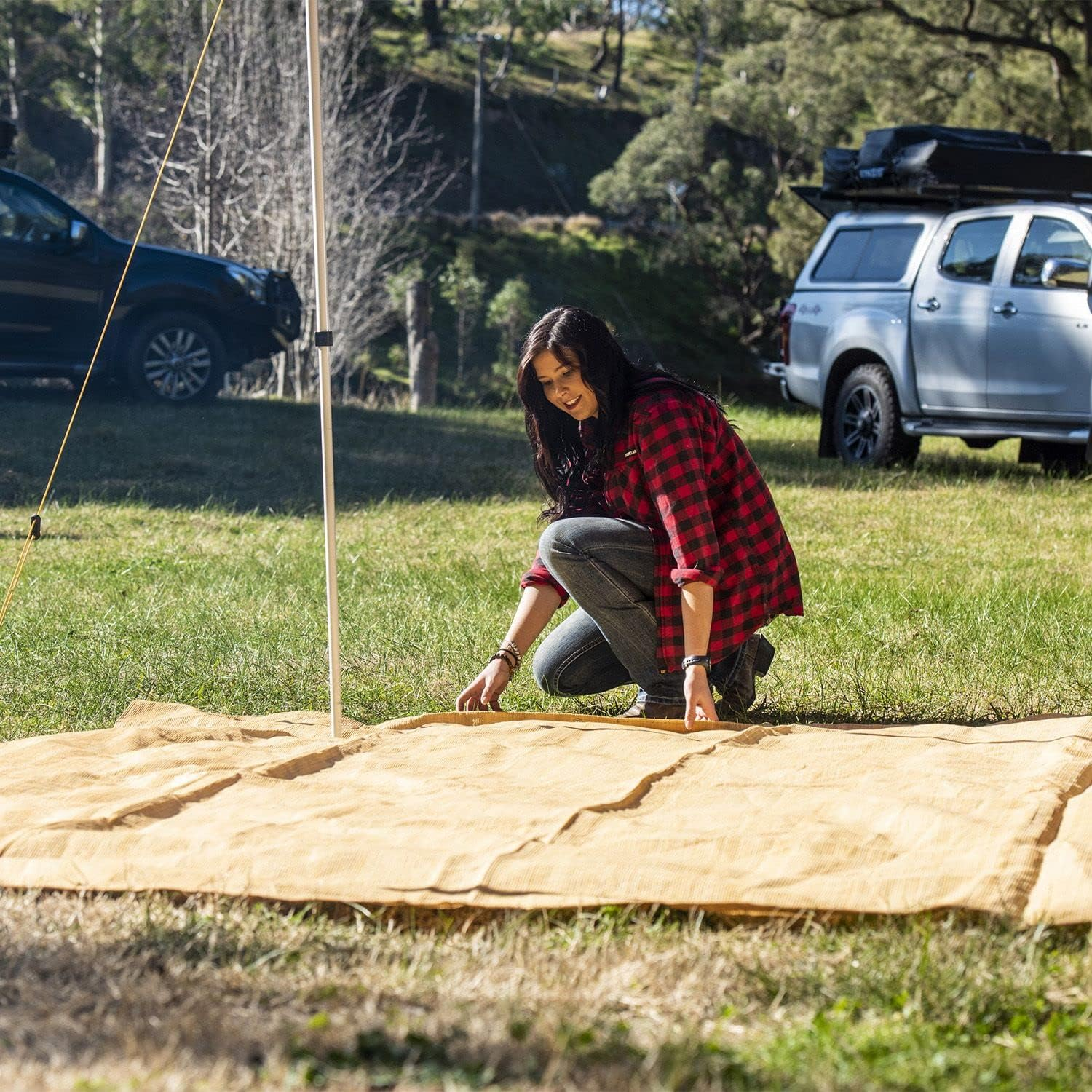 2X Kings Mesh Flooring 5Mx2.5M Camping Matting Picnic Flooring Ground Sheet Mat image number 1