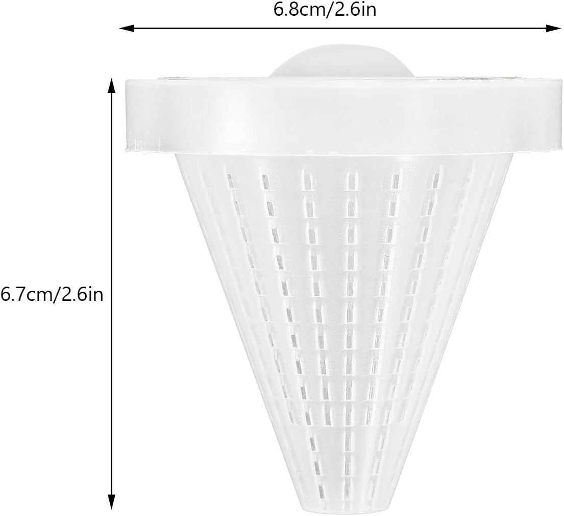 VANZACK 10Pcs Cone Worm Feeder Tank Cone Feeder Plastic Worm Feeding Cone Fish Feeder with Suckers image number 5