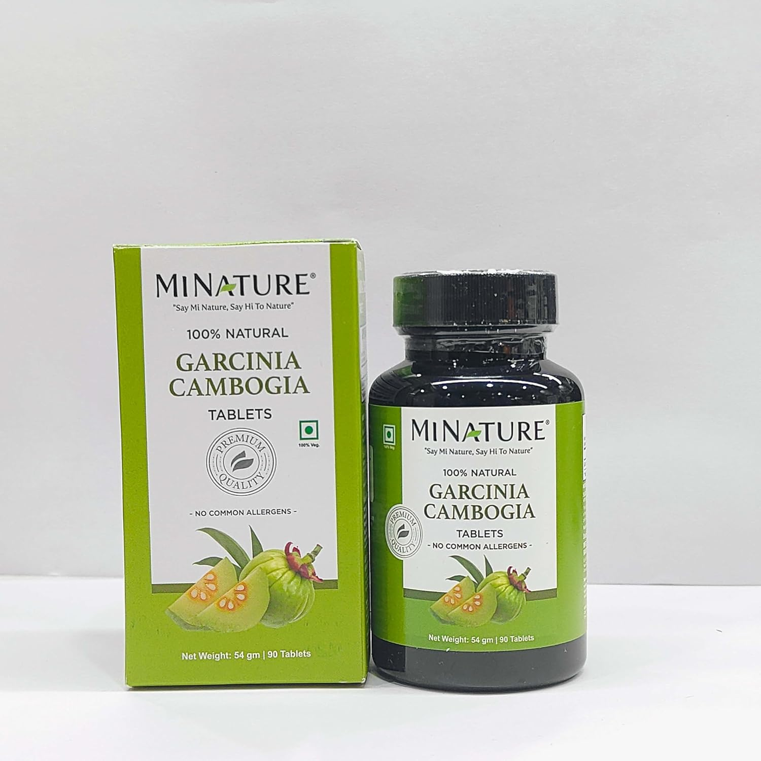 Garcinia Cambogia Tablets by Mi Nature | Pure & Natural Garcinia Powder Tablet | Non-Gmo, Vegan, Gluten-Free |90 Tablet, 45 Days Supply, 500Mg | Chemical & Preservative image number 1