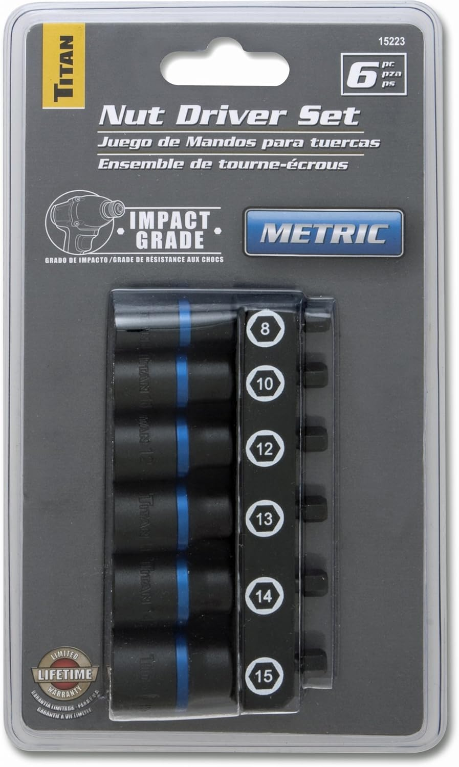 Titan Tools - 6-Pc Metric Power Nut Driver Set (15223) image number 2