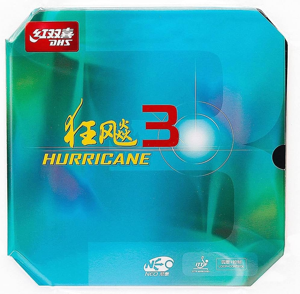 DHS NEO Hurricane 3 Table Tennis Rubber Sheet Ping Pong Rubber,2.2Mm