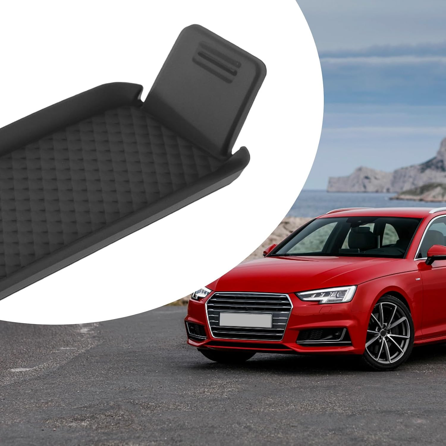 Briny River 1Pc Center Console Storage Compartment Lid Car Glove Box Gasket 8W18633014PK 8WD863301 Compatible with Audi A4 B9 A5 S5 RS4 image number 3