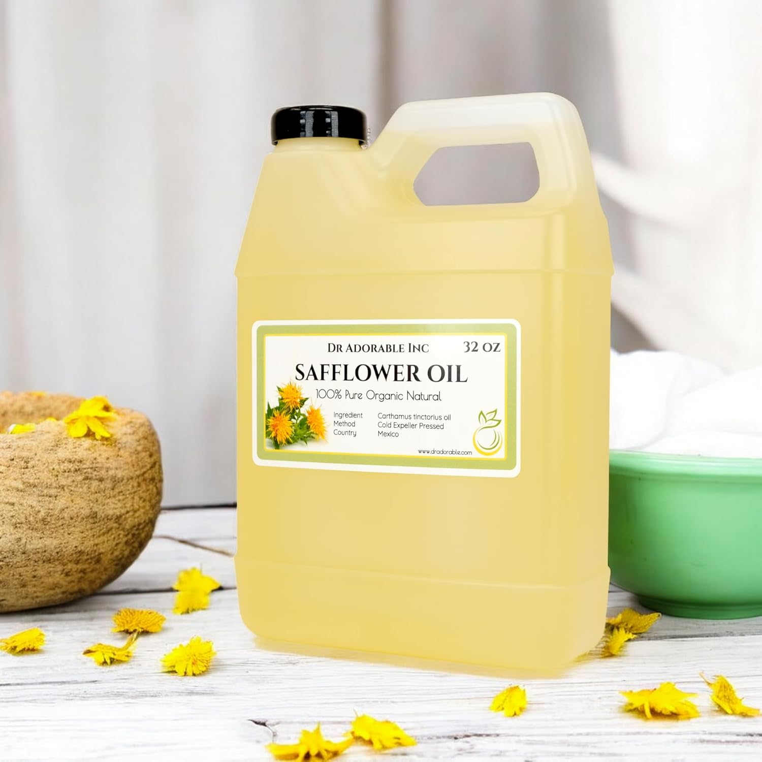 Dr Adorbale - 32 Oz - Safflower Oil - 100% Pure Natural High Oleic Organic Cold Pressed image number 1