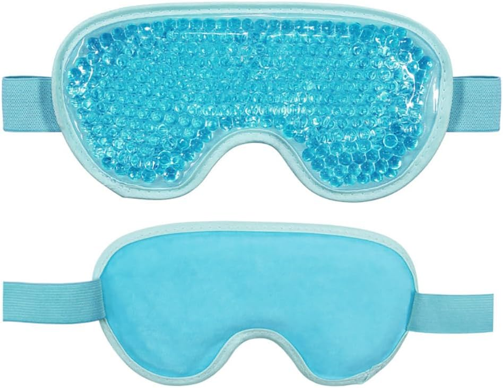 Heatunk Soothing Light Blue Cooling Eye Mask | Reusable Hot/Cold Gel Therapy | Relief for Puffy Eyes, Migraines, Headaches & Dark Circles image number 2