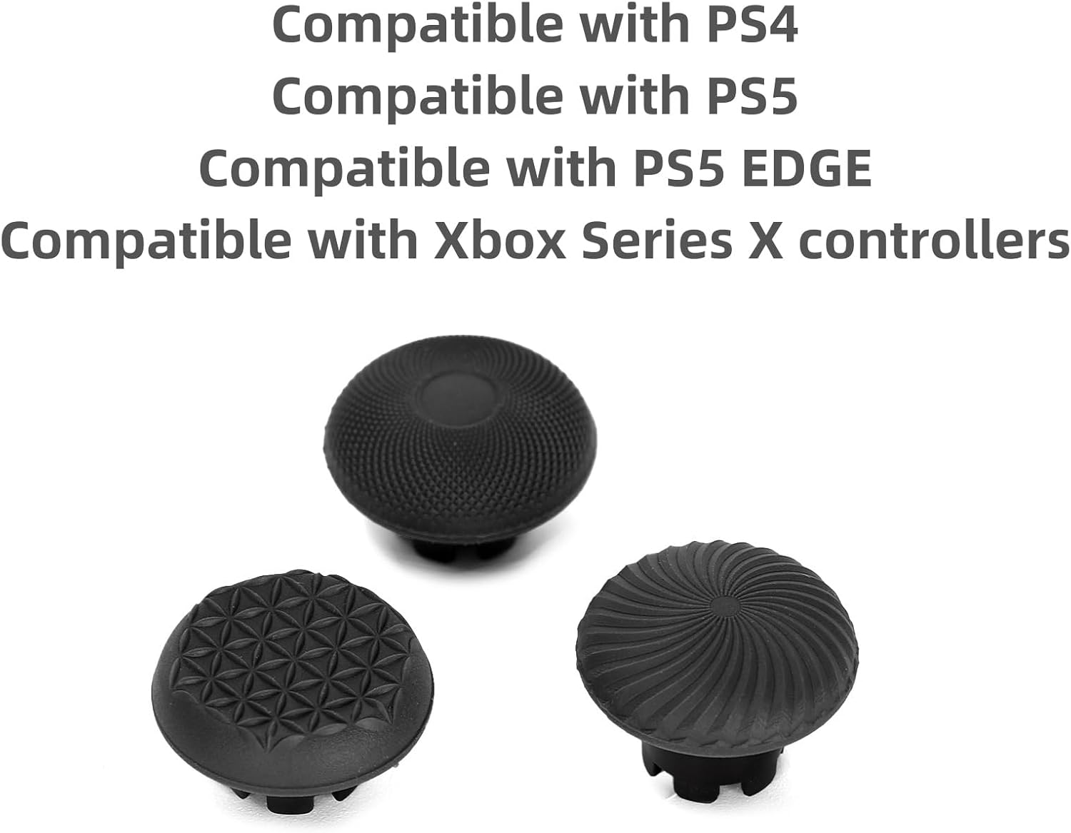 Ruimou 6Pcs Black Silicone Anti-Slip Game Controller Thumbstick Thumb Grip Cap Compatible with Ps4/Compatible with Ps5/Compatible with PS5 Edge Etc - Red image number 4