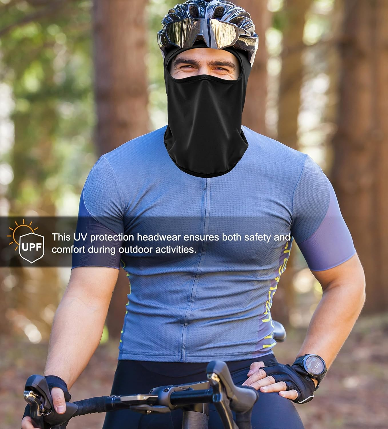 YBVABE Balaclava Face Mask - Neck Gaiter Adjustable, Windproof, UV Protection Hood; Summer Cooling, Lightweight, Breathable Ice Silk Motorcycle Scarf for Men and Women image number 4