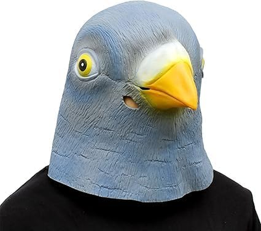 1Pcs Deluxe Novelty Halloween Costume Party Latex Animal Head Mask Pigeon image number 5