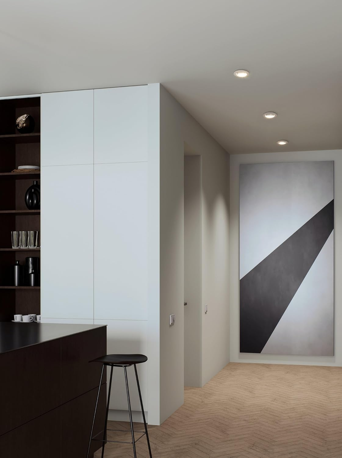 Eglo 5-Piece Set Recessed Spotlight Barranco, Swivel Ceiling Lamp, round Recessed Spot without Bulb, Ceiling Spotlight Made of White Plastic, GU10 Socket, &Oslash; 9 Cm image number 3