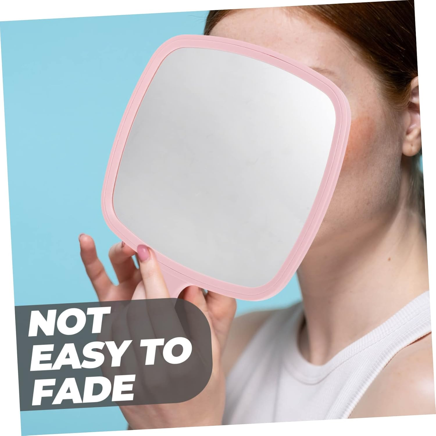 Baluue Handheld Portable Makeup Mirror Compact Ergonomic Design for -Ups Lightweight and Stylish Hand Mirror for Women for Travel and Outdoor Use image number 2