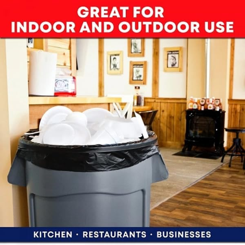 Garbage Bags 240L Carton of 100 - Topbanana Black Rubbish Bin Liners 135Cm X 114Cm - 32 Um Industrial-Grade Thickness - Waste Bags for Offices, Commercial Spaces, Household & Cleaning image number 3