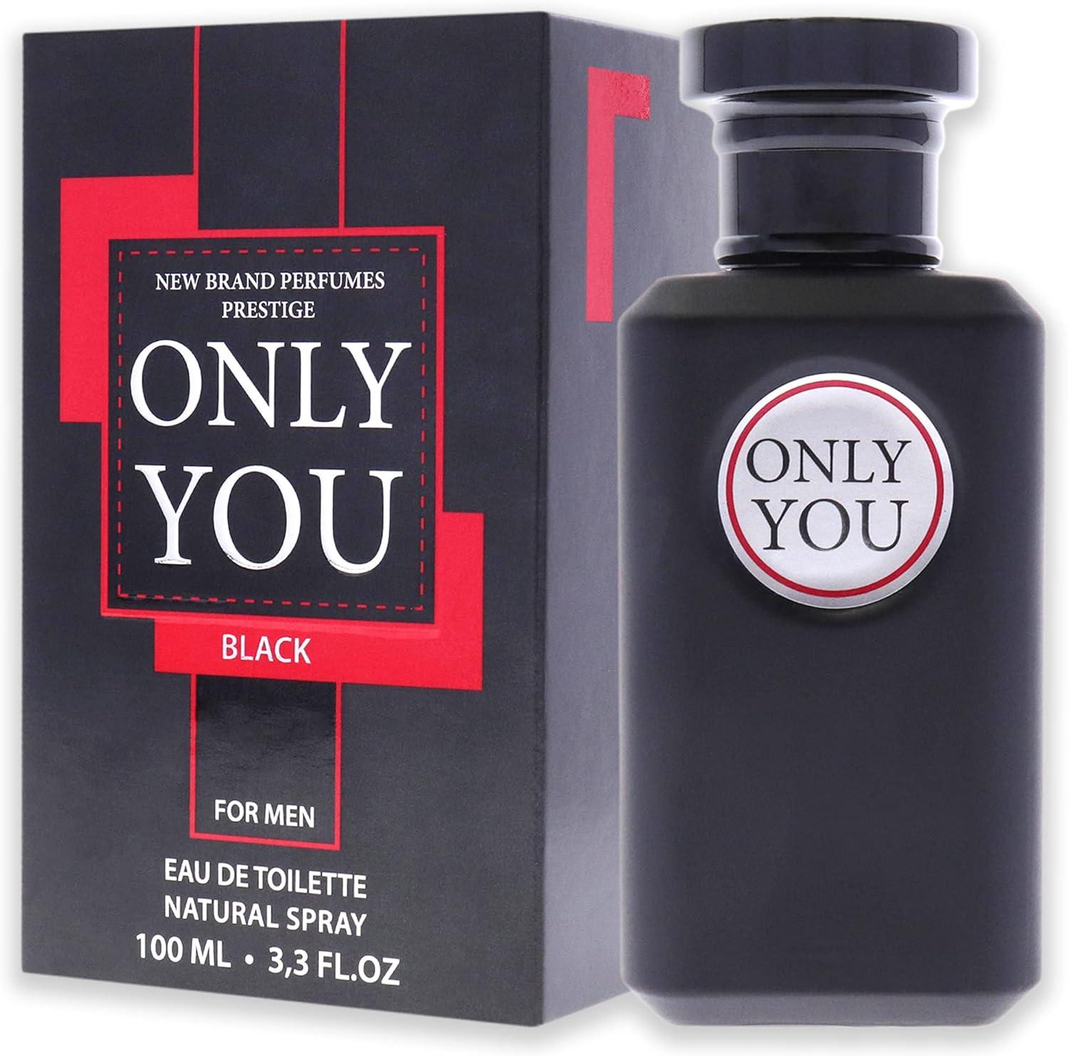 New Brand Only You Black by New Brand for Men - 3.3 Oz EDT Spray, 1 Count image number 1