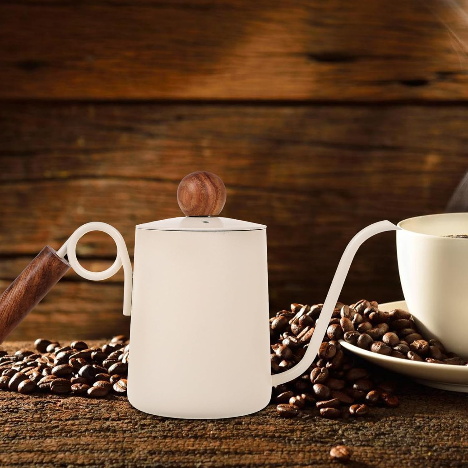 VINTORKY Stainless Steel Coffee Maker Gooseneck Pot for Tea Camping and Espresso Brewing image number 5