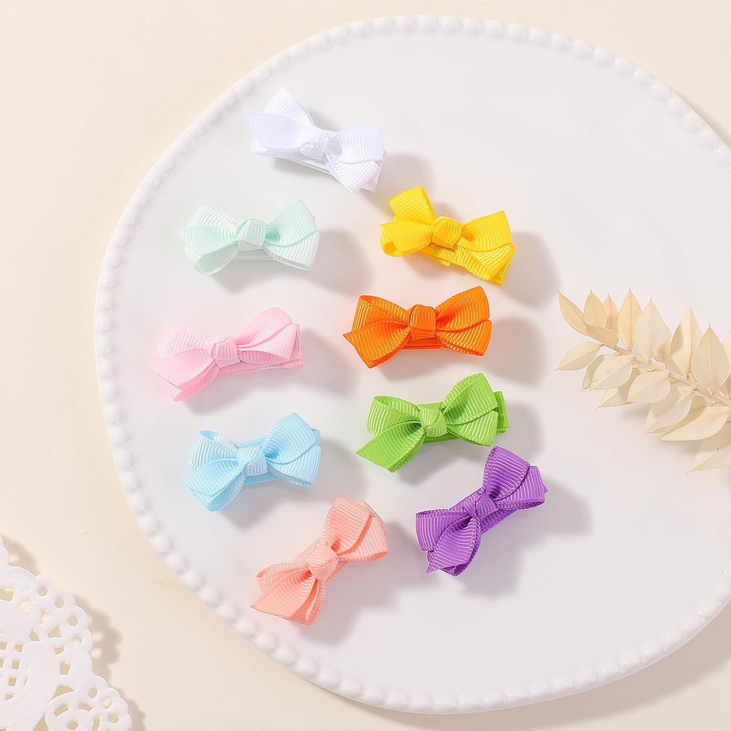 Choicbaby Pack of 40 Hair Clips Girls, 1.2 Inches (3 Cm) Hair Clips Bow Hair Clips Children Girls Hair Accessories for Baby Girls Toddlers image number 6