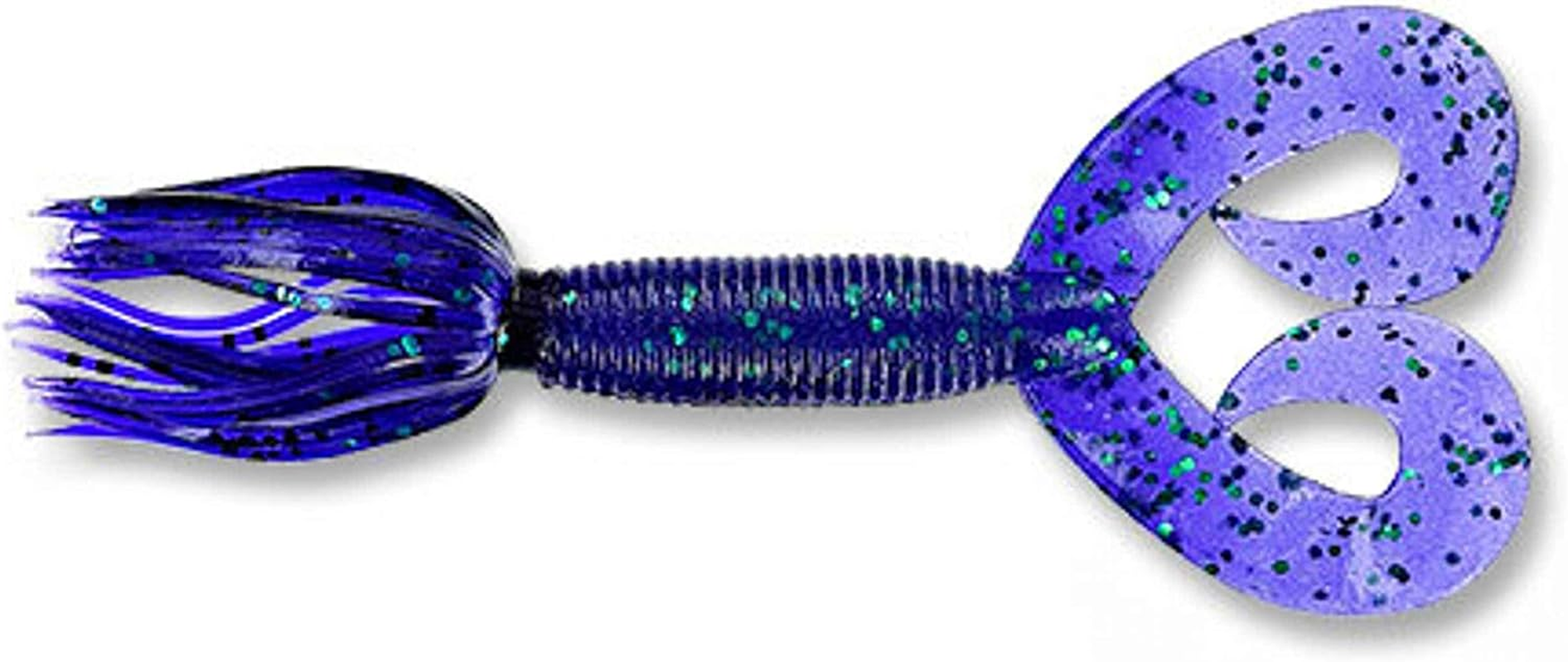 Yamamoto 5" Double Tail Hula Grub - Realistic Easy-To-Use Soft Plastic Fishing Lure Bait with Free-Flowing Skirt - 10 Pack