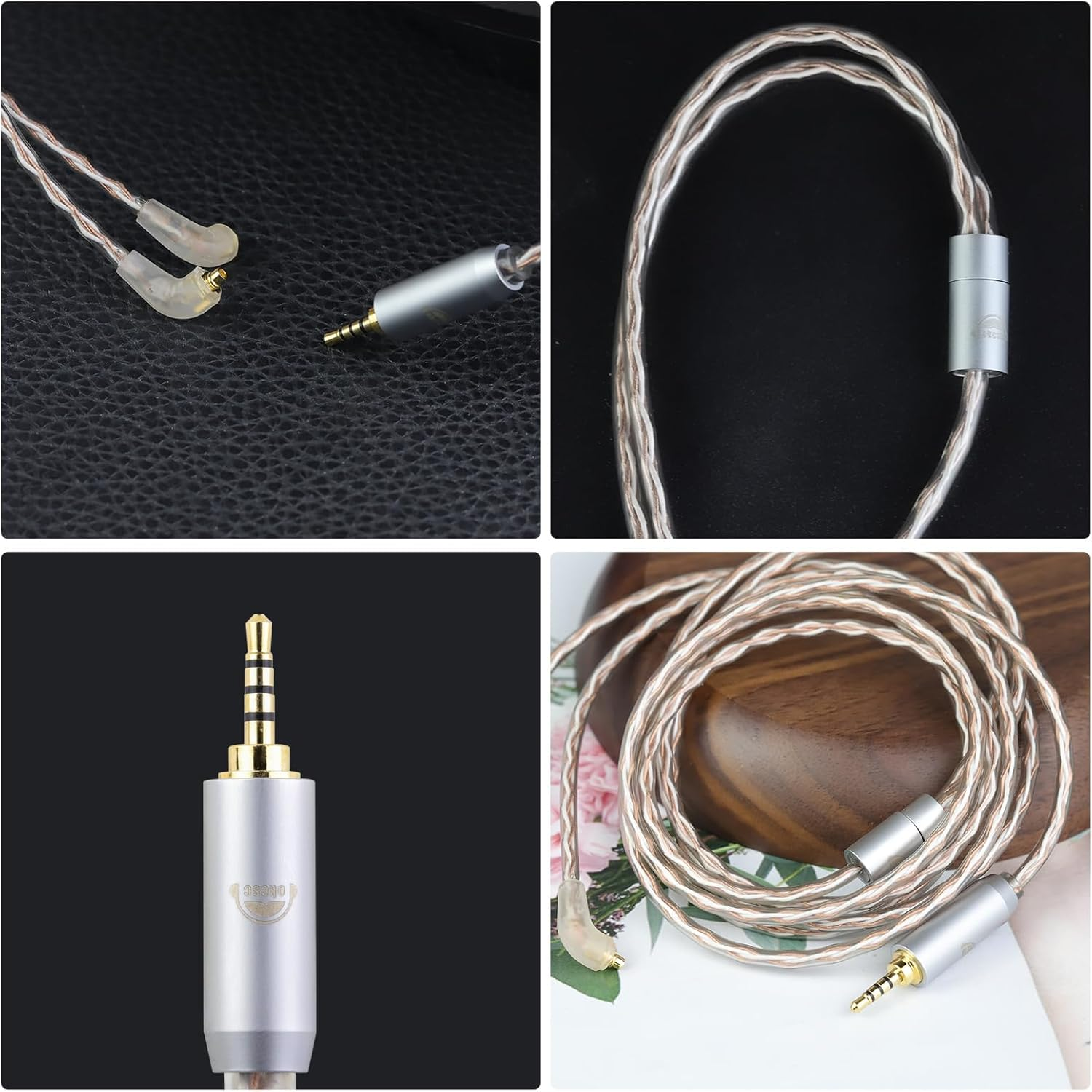 Okcsc ER4SR to 3.5MM Upgraded Replacement Cable for Etymotic Earphones Cable 4 Core for Etymotic ER4SR ER4XR ER3XR ER3SE ER2XR ER2SE LN008099 3.94FT image number 1