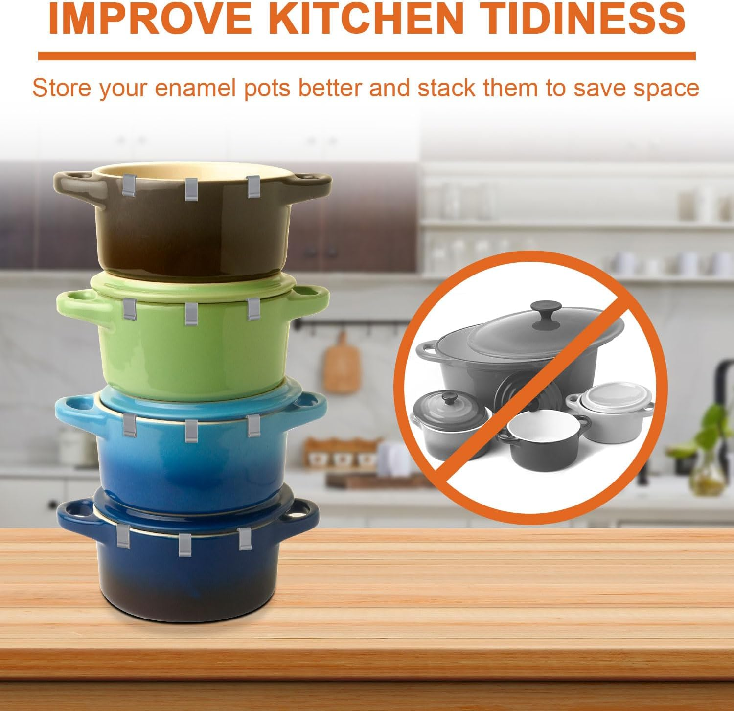 12Pcs Dutch Oven Lid Protector Clips, Silicone Dutch Oven Lid Flexible Bumper Dutch Oven Protective Clip Lid Protector Clips for Storage (Gray)