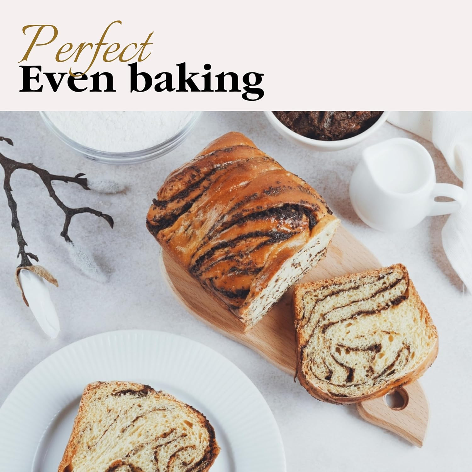 FIDZ PAN Pullman Loaf Pan with Lid, 1 Lb Dough Capacity Non-Stick Bread Pan for Baking Bread, Carbon Steel Corrugated Bread Toast Box Mold with Cover for Baking Bread, Gold image number 4