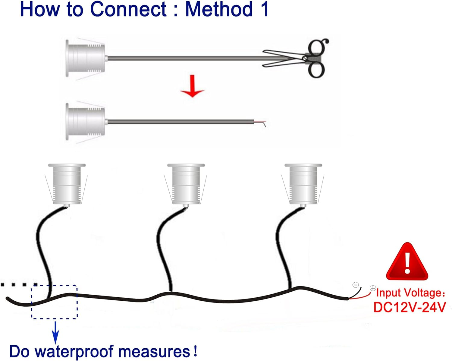CNBRIGHTER LED Underwater Swimming Pool Lights,3W CREE Chip,12V-24V DC,IP68 Waterproof,Stainless Steel Aluminum,For Inground Pools Ponds Fountains and Boats (Blue) image number 4