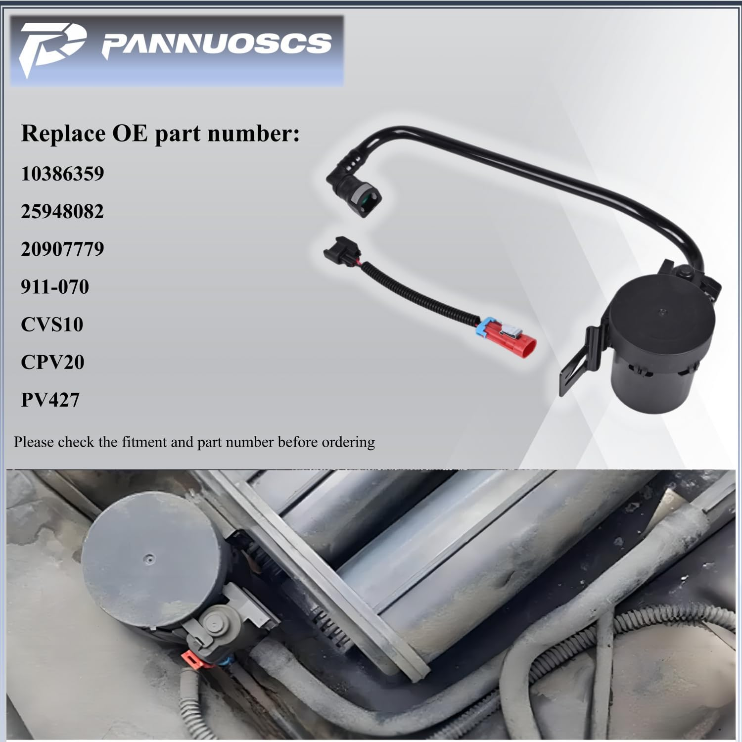 Vapor Canister Vent Solenoid 911-070 Compatible with 2004-2012 Chevy Colorado GMC Canyon H3 H3T Purge Valve Replace 20907779 10386359 25948082 CVS10 image number 2