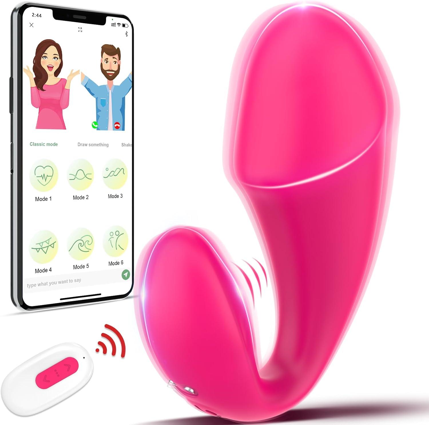 Vibrator with App and Bluetooth for Her Clitoris G-Spot & Vaginal, Portable Dildo, Stimulator with 10 Silicone Vibration Modes, Wearable Love Balls Sex Toy with Remote Control for Couples image number 1
