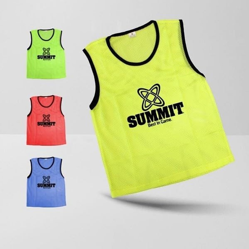 Summit Mesh Bib &ndash; Lightweight Singlet-Style Training Bibs with Breathable Mesh Construction, High Visibility and One-Size Fit for Schools, Clubs or Games &ndash; 4-Pack, Green, One Size image number 1