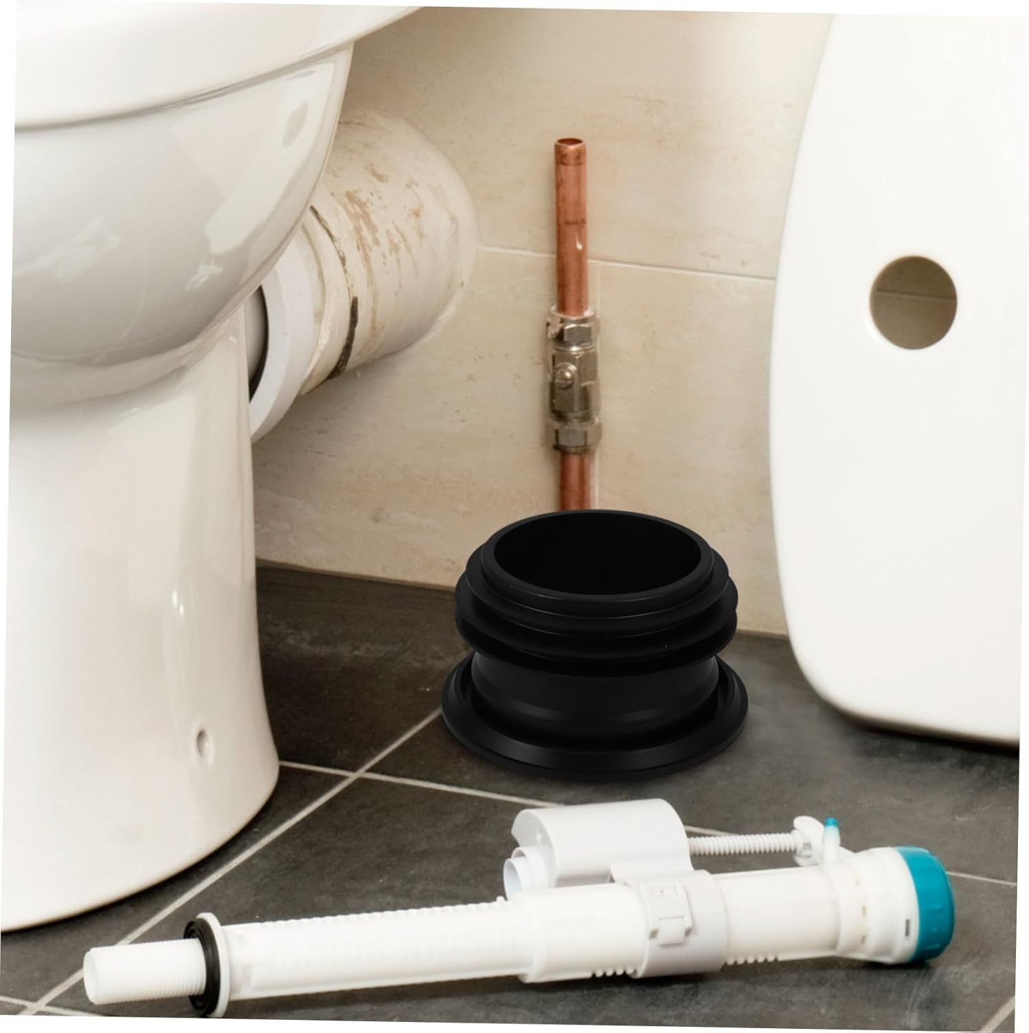 TEHAUX Toilet Ring Seal Kit Prevent Clog Replacement Gasket Tank Seal Bathroom Part Sealing Ring image number 4