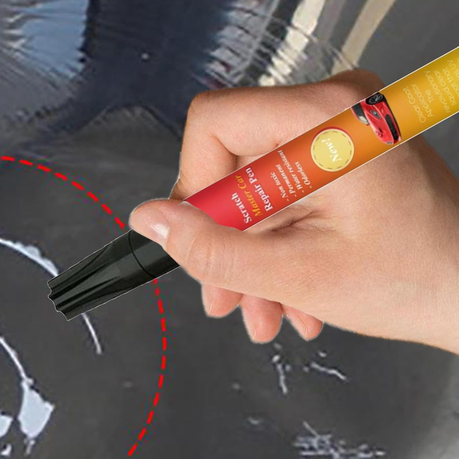 Car Scratch Pen - Auto Touchup Paint | Auto Scratches Remover Repair Pen Quick and Easy Fix Automotive Care Supplies image number 3