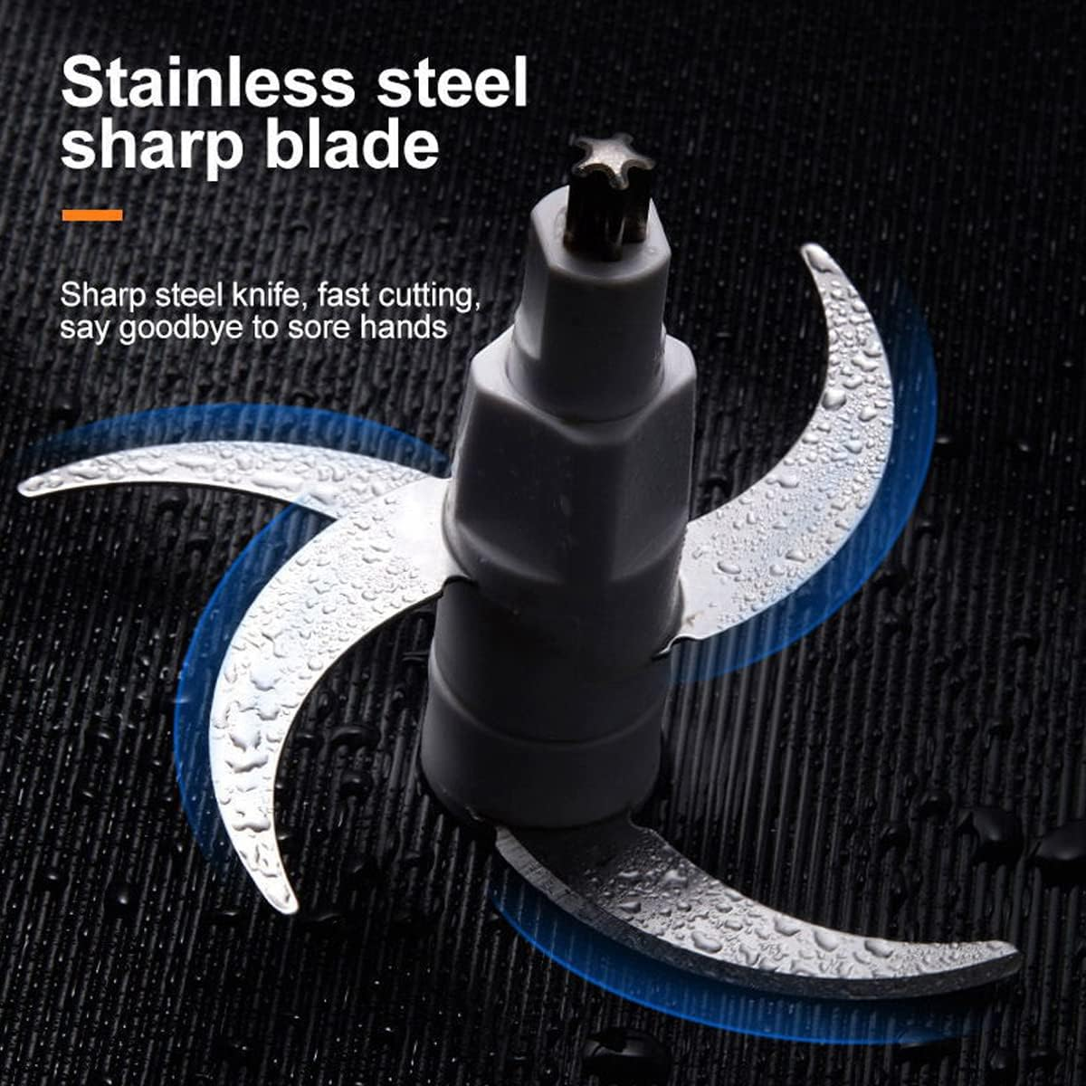 SOKANY 1500 W Electric Kitchen Chopper with 6.5 L Stainless Steel Bowl, Multi Chopper with 3 Speed Levels, Meat Grinder with 4 Blades for Meat, Onions, Fruit, Vegetables image number 3