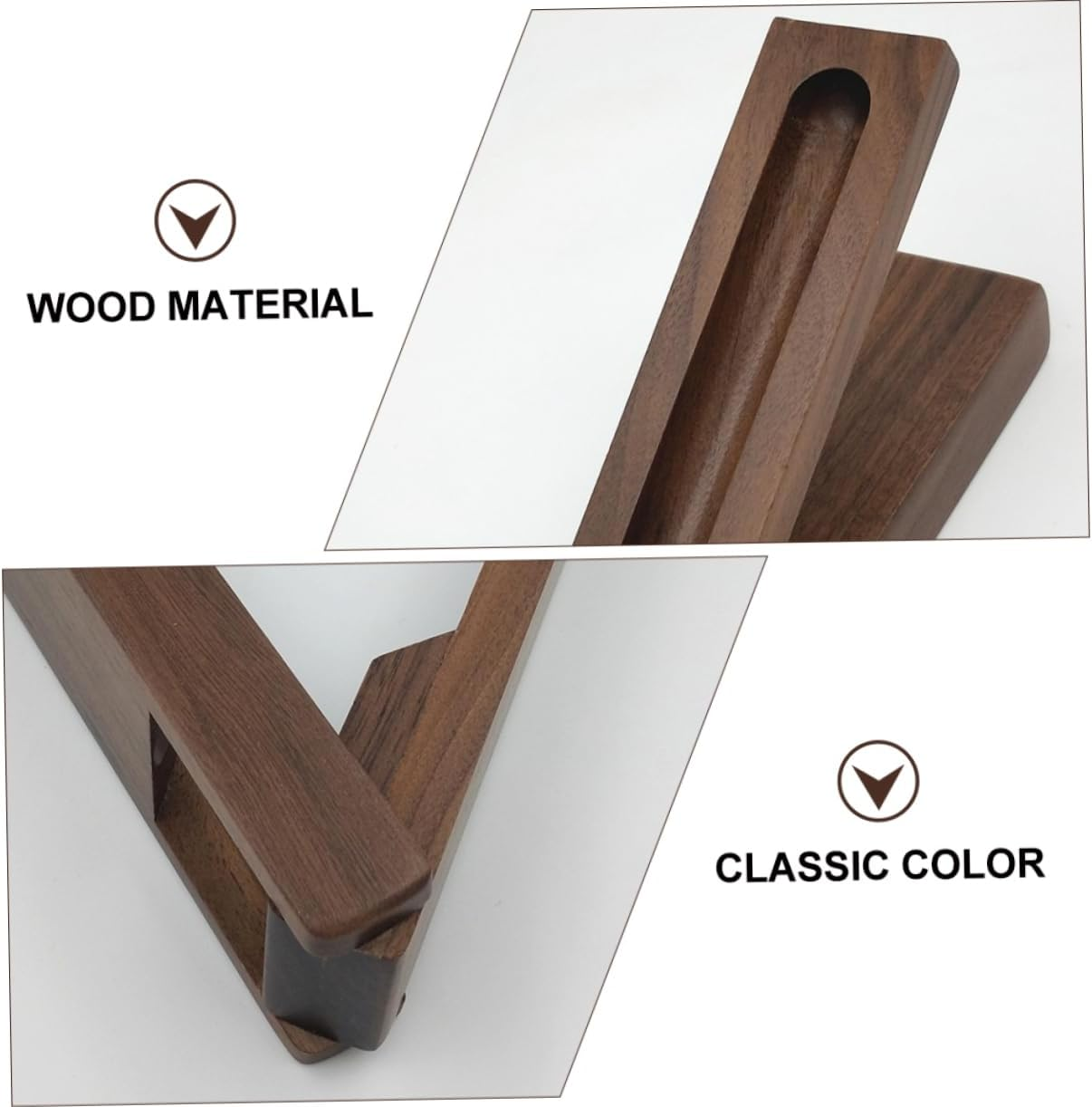 BCOATH Wooden Pencil Box Pen Case Walnut Natural Color Stationery Case Desk Organizer for Office and School Storage image number 1