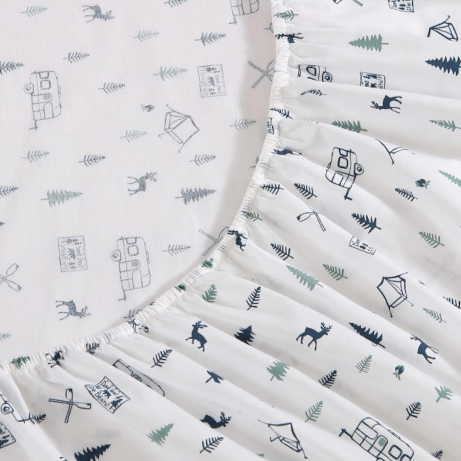 Eddie Bauer - Twin XL Sheets, Cotton Percale Bedding Set, Crisp & Cool Home Decor (Campout Dark Blue, Twin XL)