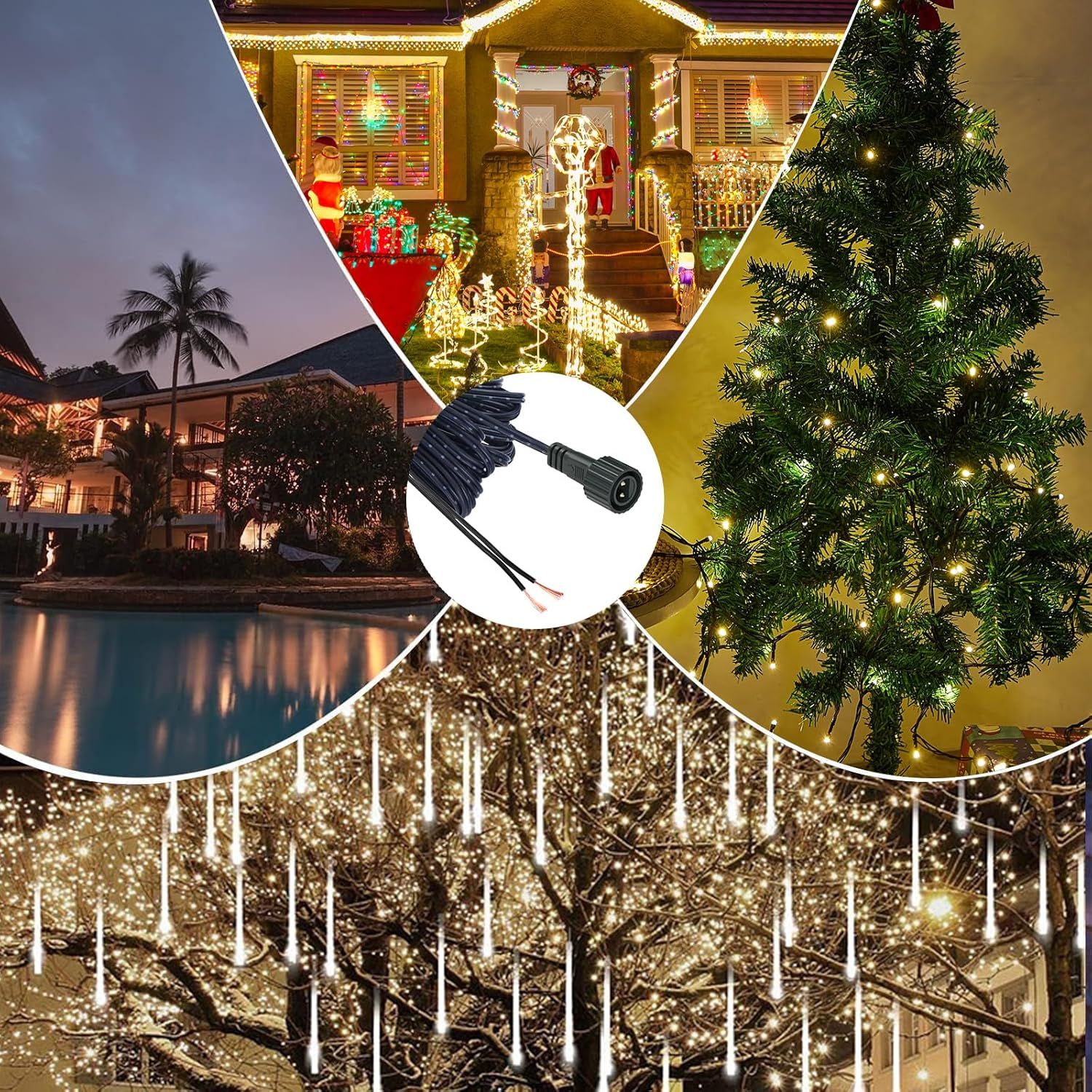 Replacement 3 Meter LED Power Wire Lead for CZJUTAI LED Power Transformers - Waterproof Screw Type DC 2 Pin Connector, Illuminate Your Holidays! (3 Meter) - 0.5M 1 To 2 image number 6