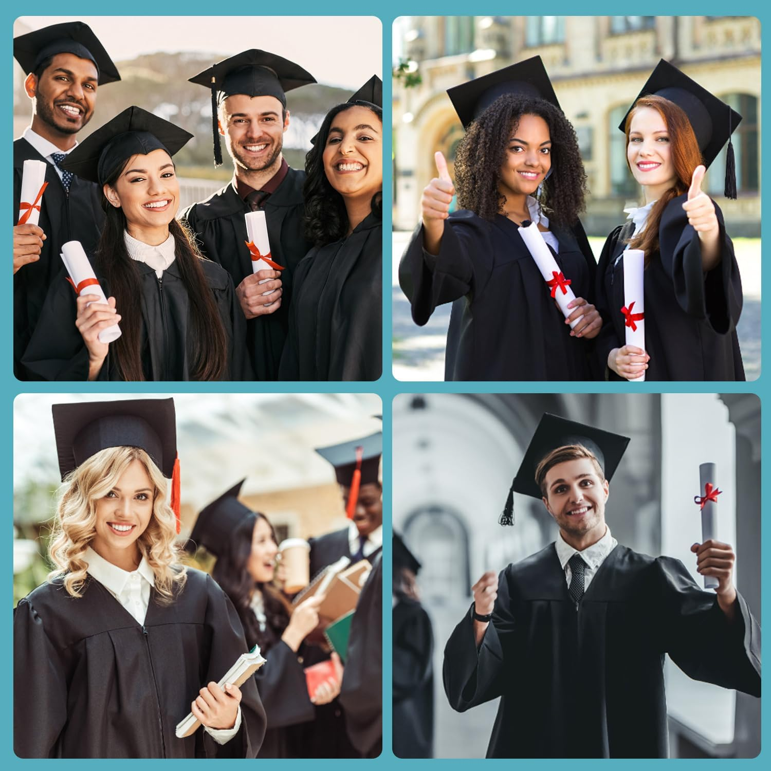 Graduation Cap Headband Grad Cap Headband Insert Secures Your Graduation Cap and Hairstyle Upgrade inside Graduation Cap Unisex Black image number 4