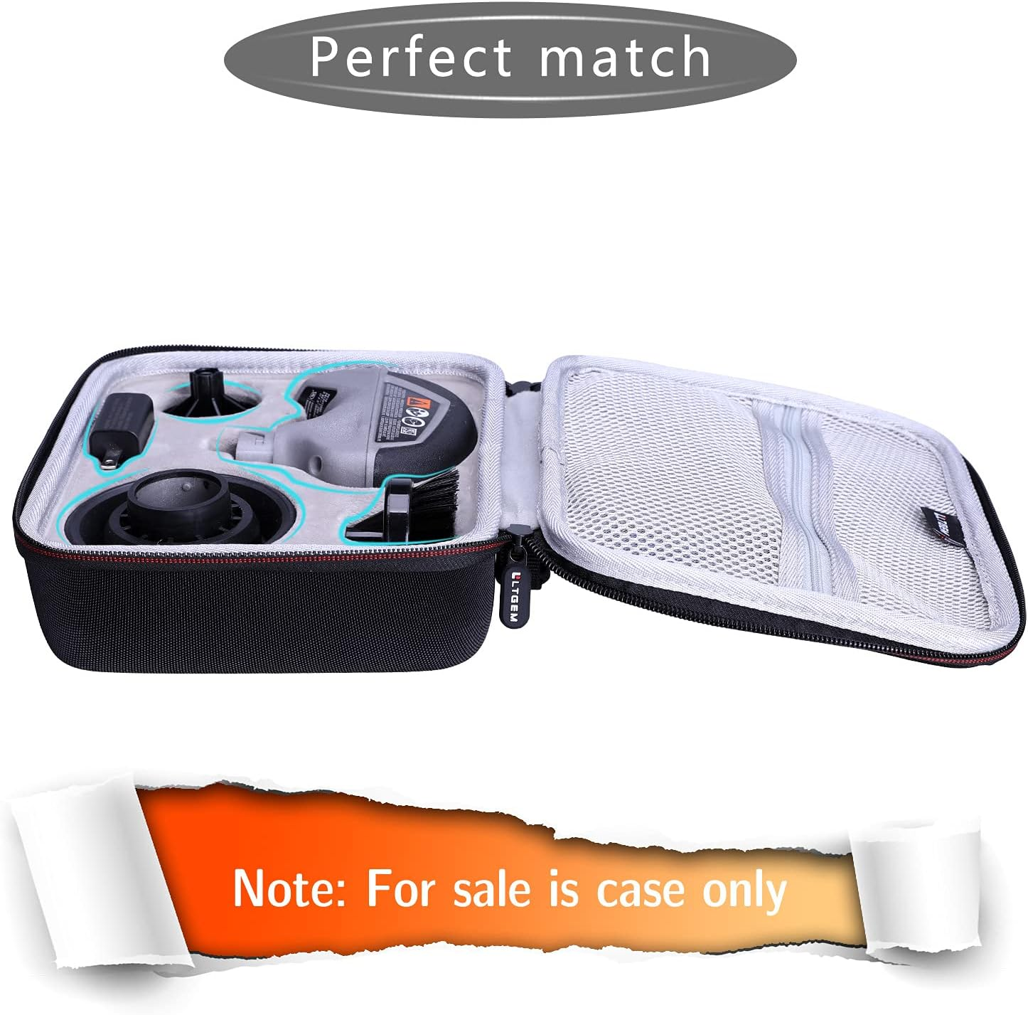 LTGEM EVA Hard Case Compatible with Dremel Versa Cleaning Tool- Grout Brush- Bathroom Shower Scrub- Kitchen & Bathtub Cleaner - Travel - Protective Carrying Storage Bag image number 3