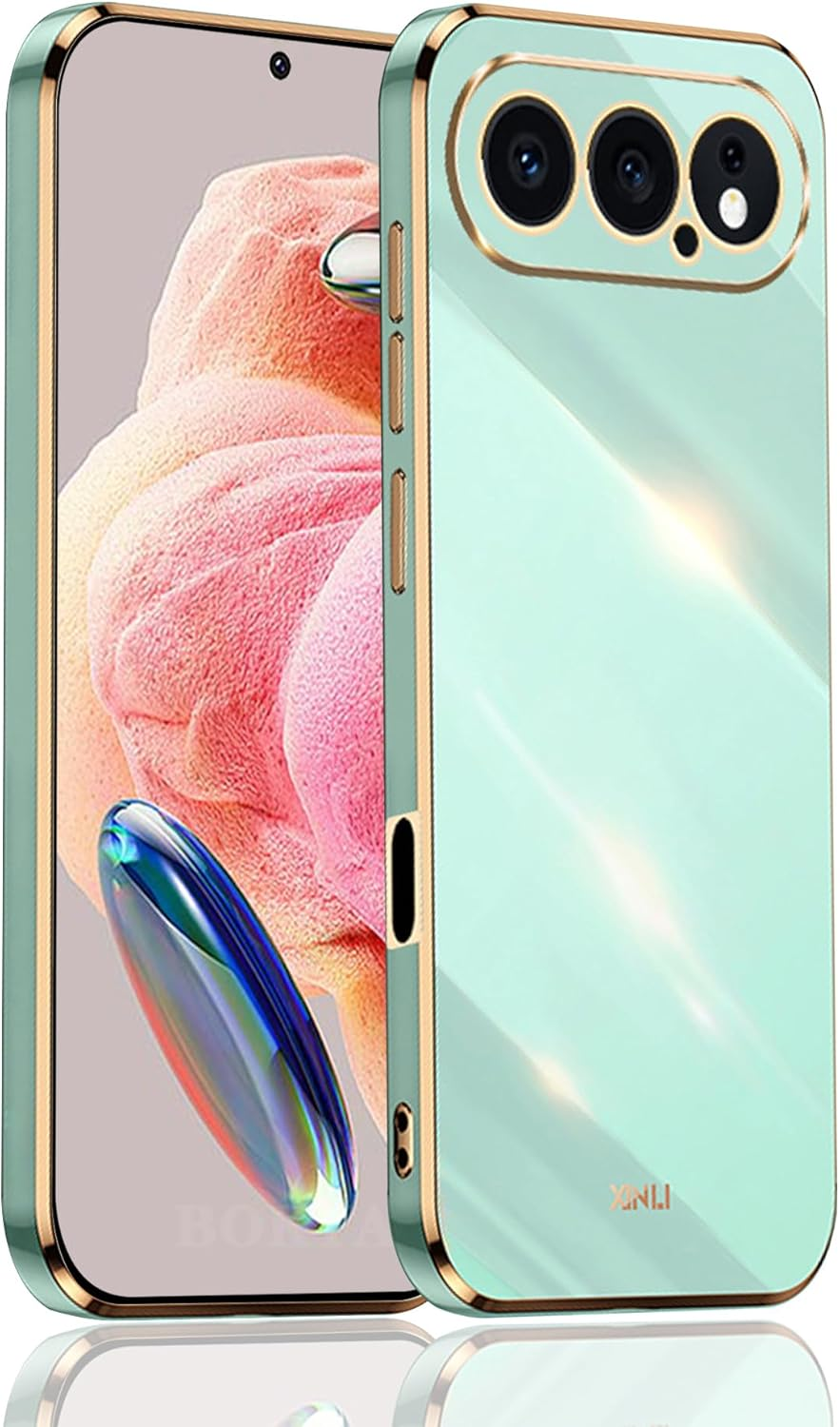 BOKYAS Compatible with Honor 500 Pro/Honor 500 Case with Luxury Galvanised, Camera Protection, Soft Silicone Mobile Phone Case, Ultra Thin, Shockproof Plating Case for Women, Green