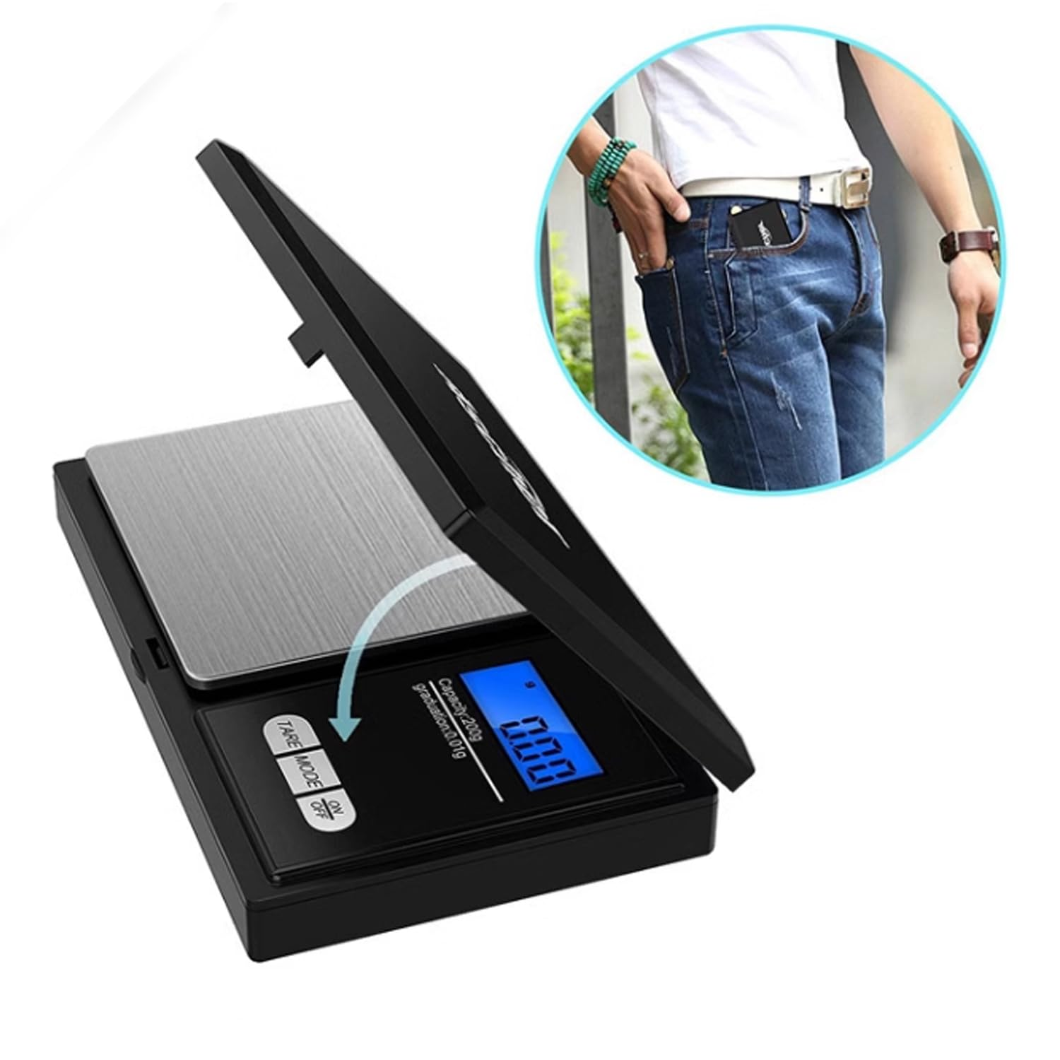 Electronic Pocket Mini Digital Gold Jewellery Weighing Scales 0.1 To1000G image number 2