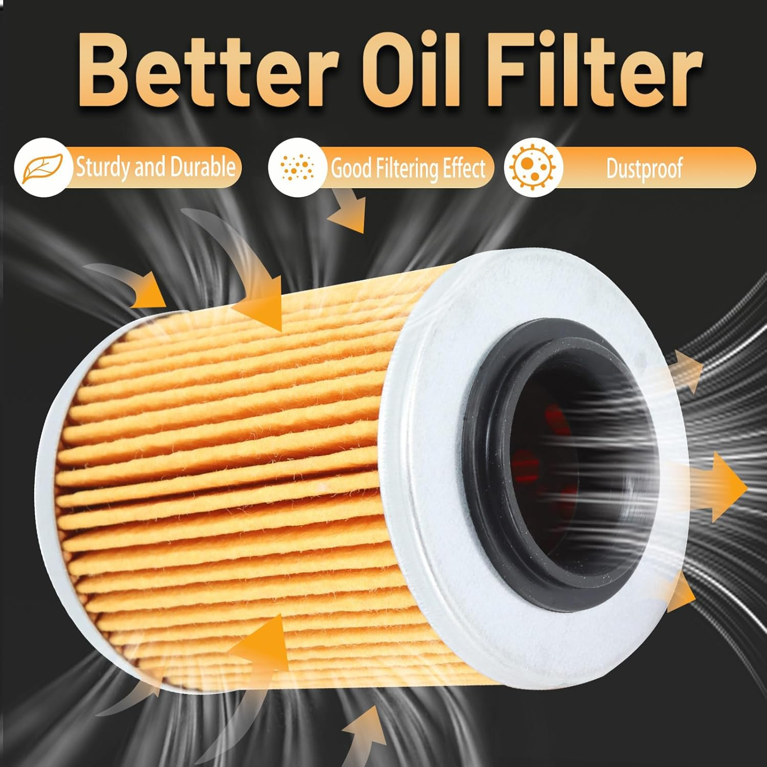 Chikia CFMOTO Oil Filter Compatible with Cf Moto Cforce Zforce Uforce 400 500 600 800 900 950 1000 0800-011300 (2PCS)