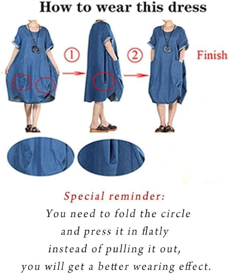 Minibee Women'S Ruffle Loose Casual Midi Dresses with Pockets image number 2