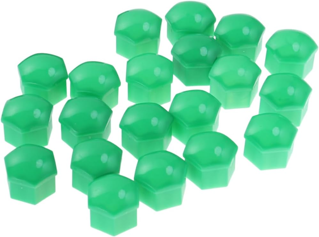 PRETYZOOM Universal Automotive Wheel Lug Nut Covers 21Mm Set with Clips Sturdy Grey Hexagonal Protectors for Enhanced Wheel Appearance