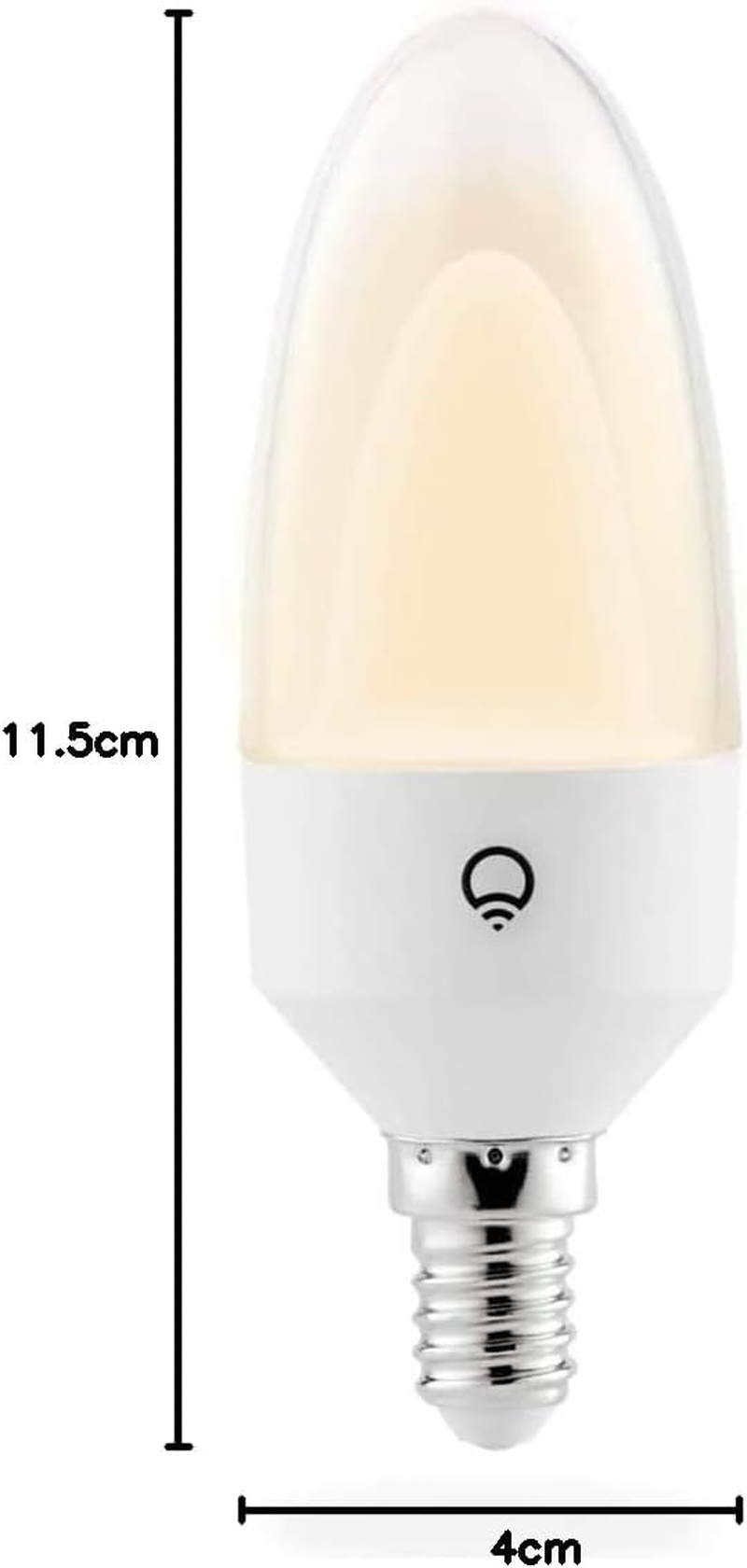 LIFX Candle White to Warm [E14 Edison Screw], 480 Lumens, Wi-Fi Smart LED Light Bulb, Tunable White, Dimmable, No Bridge Required, Compatible with Alexa, Hey Google, Apple Homekit 1 Count (Pack of 1)