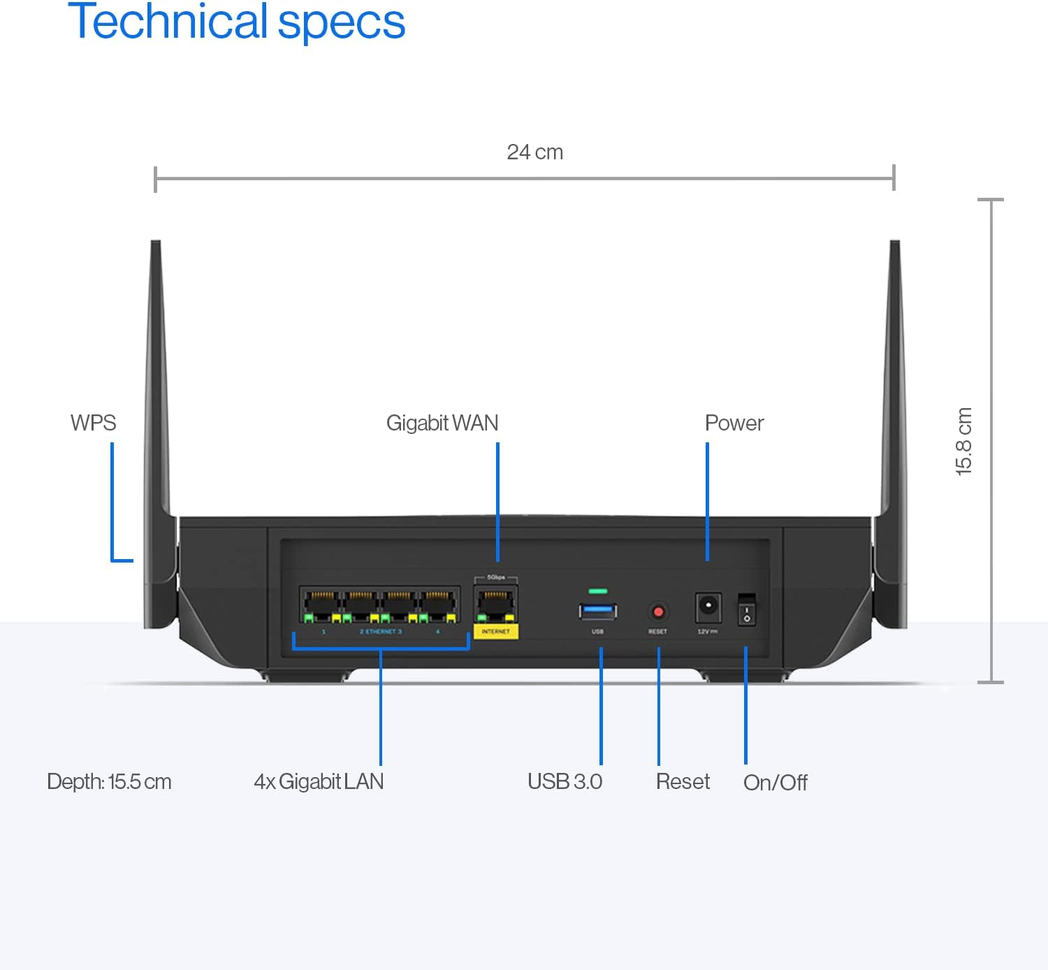 Linksys Hydra Pro 6E Tri‑Band Wifi 6E Mesh Router - Wireless Gaming 8-Stream Router, 6 Ghz Band for 8K Streaming, up to 6.6 Gbps Speed, 2700 Sq. Ft Coverage, 55+ Devices, Works with Velop Mesh System image number 3