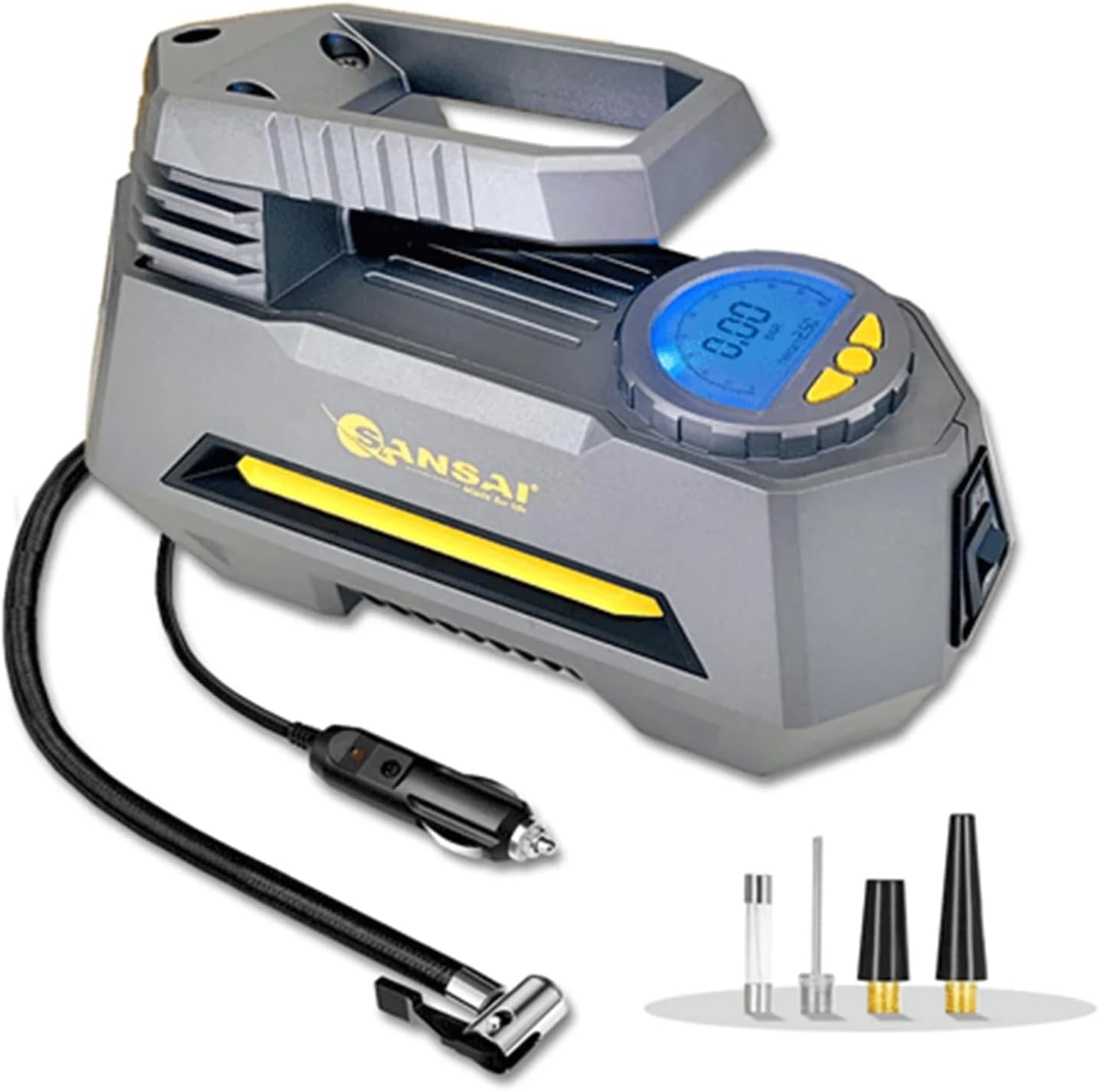 Sansai 120W Portable Digital Car Socket Air Pump Compressor Tyre/Bike Inflator image number 2