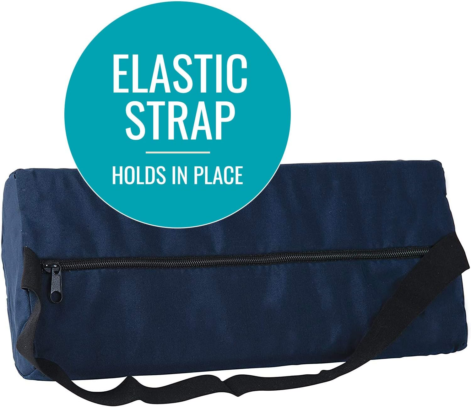 DMI Lumbar Roll Back Support Cushion Pillow, Half-Moon Size, Navy image number 6