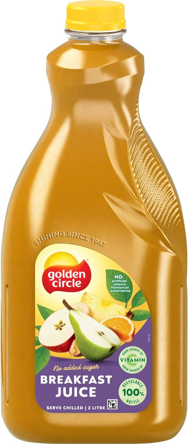 Golden Circle Breakfast Juice Apple, Pear, Pineapple, Orange, Passionfruit and Banana Juice No Added Sugar No Artificial Colours, Flavours or Preservatives 10 Serves 2L image number 4