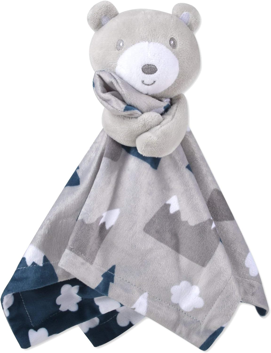 Minky Animal Snuggler Lovey Blanket for Kids, Babies, Boys, Girls, Gender Neutral Security Blanket with Stuffed Animal