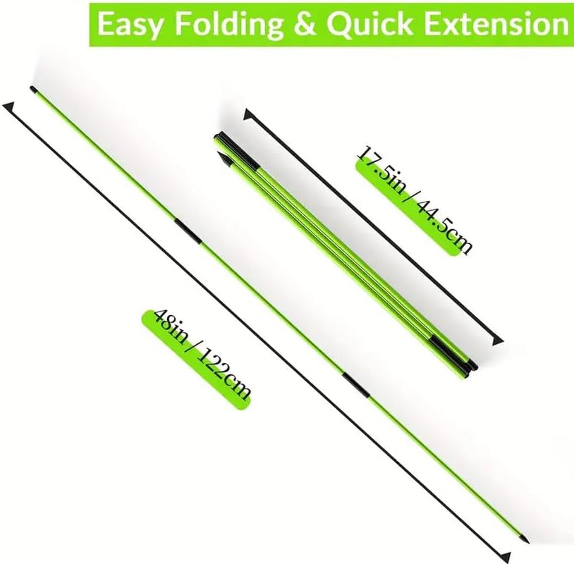 Golf Alignment Stick, 2-Pack Golf Alignment Rods, 48" Collapsible Alignment Stick Golf Training Aid for Aiming, Putting, Posture Corrector, Golf Practice Sticks with Clear Tube Case image number 5