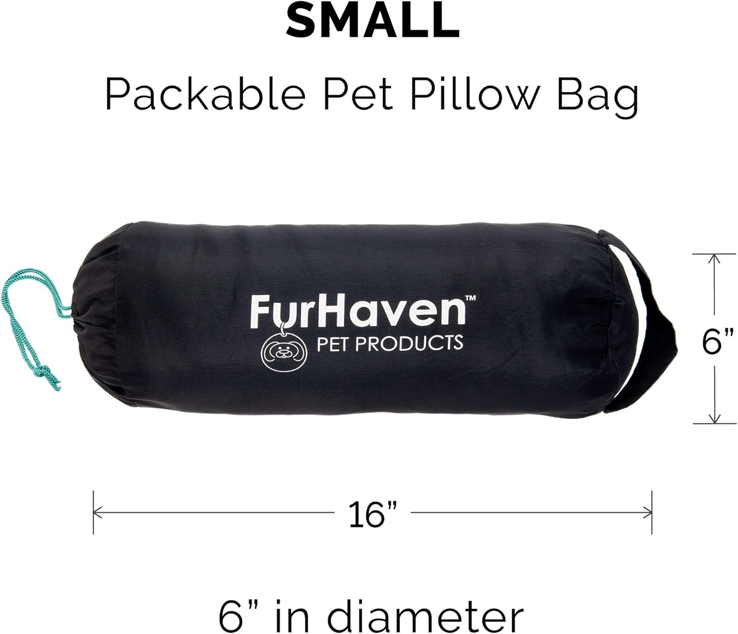Furhaven Pet Dog Bed - Trail Pup Packable Outdoor Travel Pet Camping Pillow Bed Stuff Sack with Bag for Dogs and Cats, Flame Red and True Blue, Small