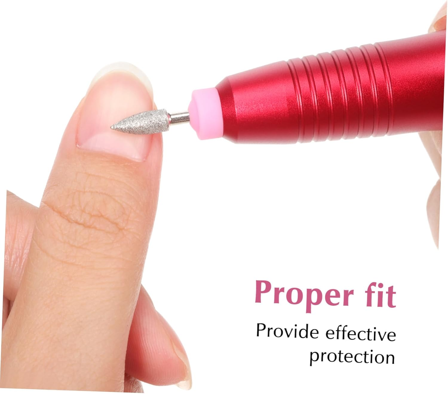 GANAZONO 10Pcs Nail Grinding Head Covers Dustproof Protective Caps for Nail Polishing Machines Reusable Dust Covers Salon Use