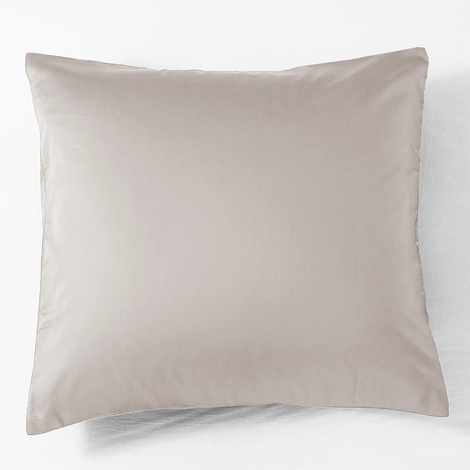 Luxton 100% 1000TC Cotton European Pillowcases 65X65Cm Linen Beige Sateen Cotton Solid Plain Linen Beige Hotel Level European Pillowcase 1PC (65X65Cm, Linen Beige) image number 7