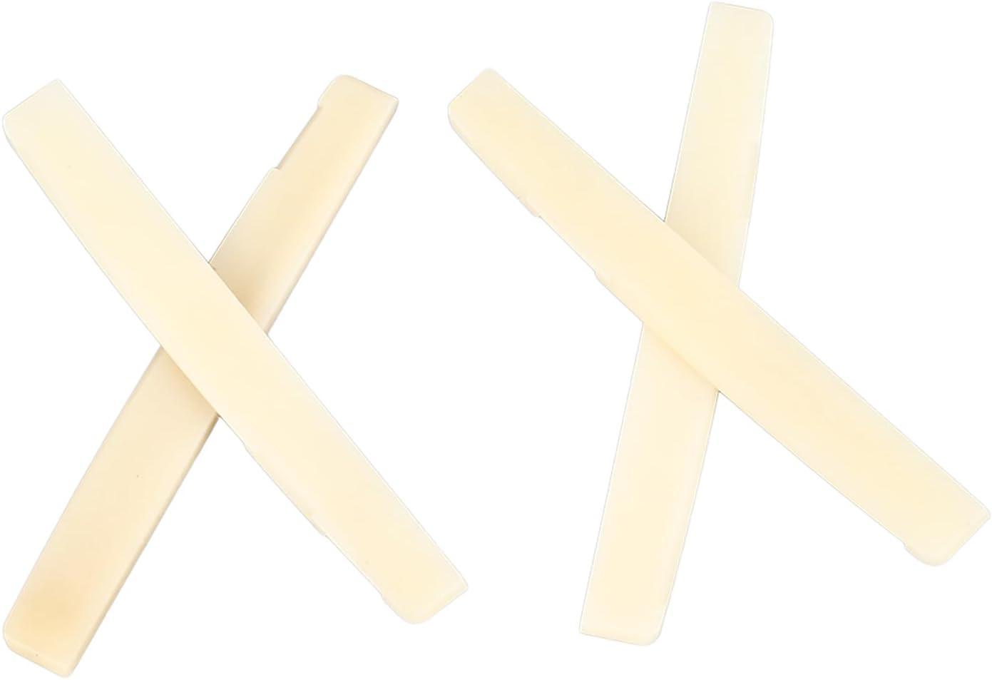 Unbleached Acoustic Guitar Bridge Saddle, Easy Installation Classic Appearance Bone Bridge Saddle Improving Sound Quality for Music Recording (4 Saddle) image number 1